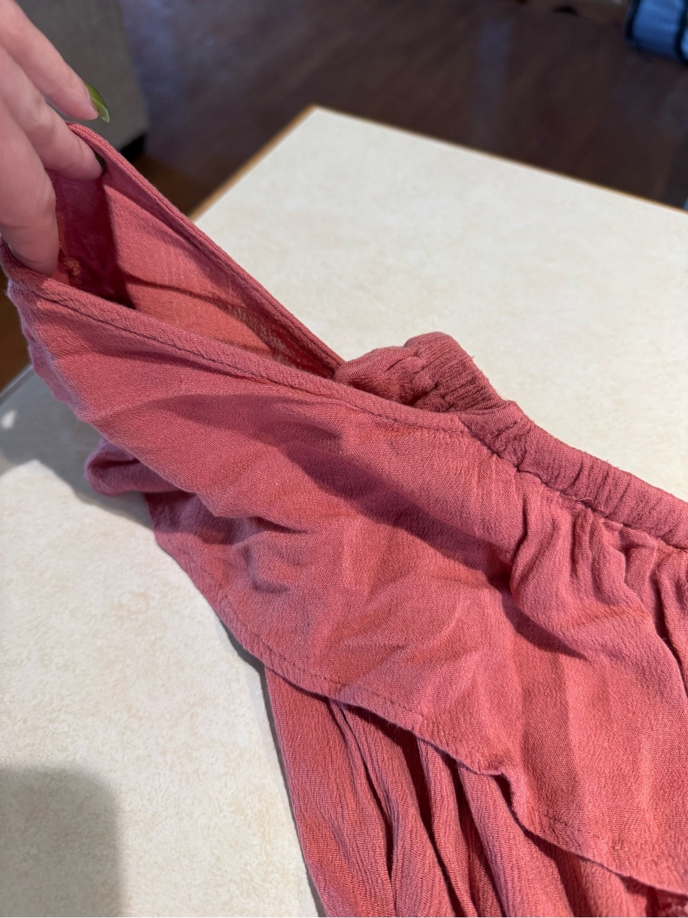 ILLA ILLA Dusty Rose Asymmetrical Off-Shoulder Maxi Dress - Picture 3 of 4